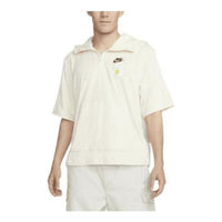 Men's Nike Sportswear Back Large Logo Half Zipper Short Sleeve White DM5063-113
