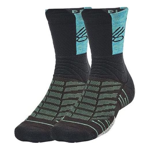 Under Armour Curry Playmaker Crew Socks 'Black Blue' 1358779-005