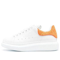 (WMNS) Alexander McQueen Oversized Sneaker 'White Orange Glitter' 718239WIDJD8825