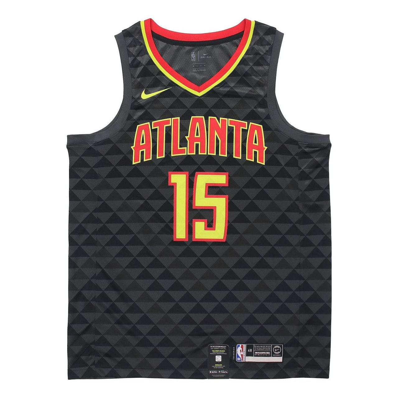 Nike NBA Jersey Team limited SW Fan Edition Large Atlanta Hawks Vince Carter No. 15 Basketball Jersey/Vest Black 864457-021