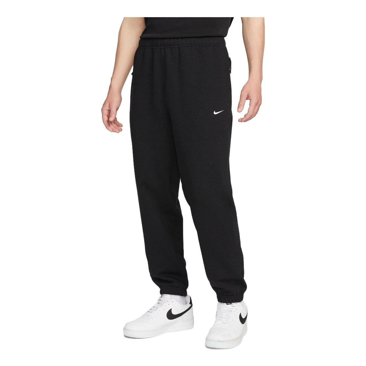 Nike Solo Swoosh French Terry Trousers 'Black' DX0816-010