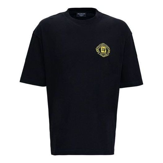 Balenciaga Crest Logo T-Shirt 'Black' 612966TLV611000