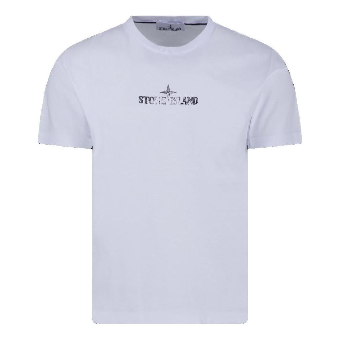 STONE ISLAND Stamp Centre Logo T-shirt 'White' 79152NS81-V0001