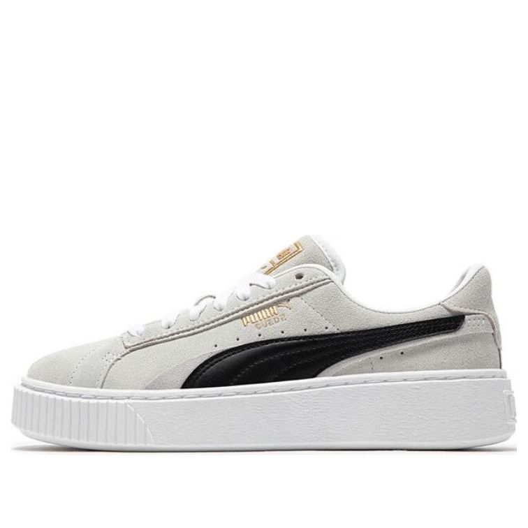 (WMNS) PUMA SuedePlatform 'White and Black' 395225-02