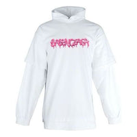Balenciaga Slime Double Long Sleeve Hooded T-Shirt 'White Bubblegum' 681029TLVF10901