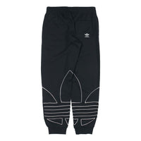 adidas originals B Trf Out Swtpt logo Printing Casual Knit Bundle Feet Sports Pants Black GF0223