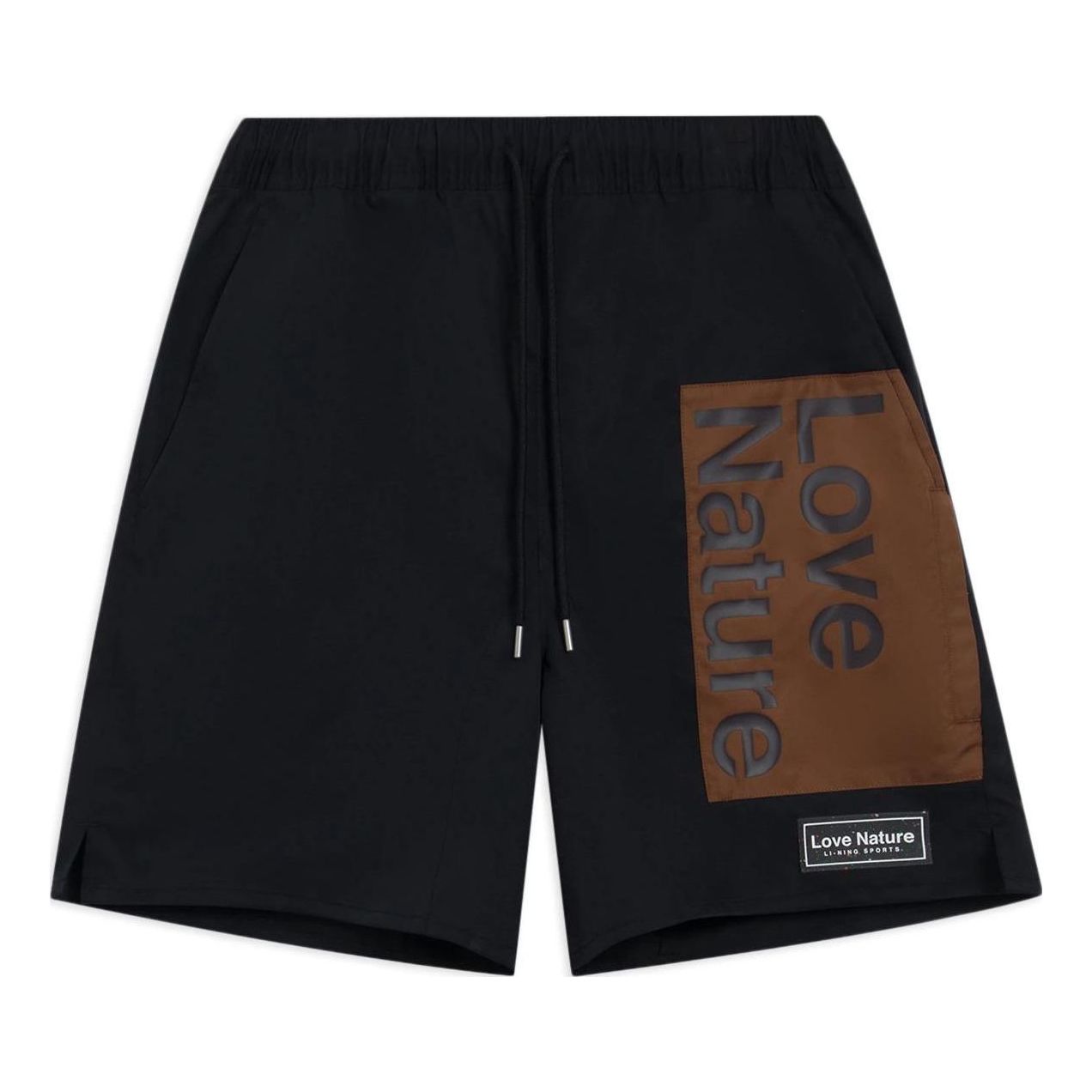 Li-Ning Love Nature Label Logo Shorts 'Black' AKSS047-2