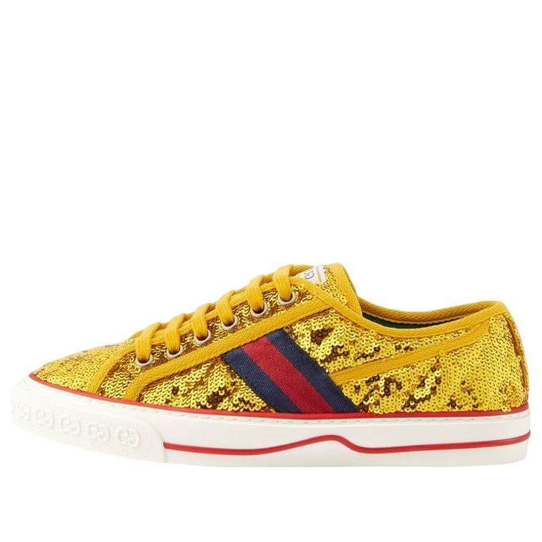 (WMNS) Gucci Tennis 1977 'Gold Sequin Satin' 646438-2MO10-8060