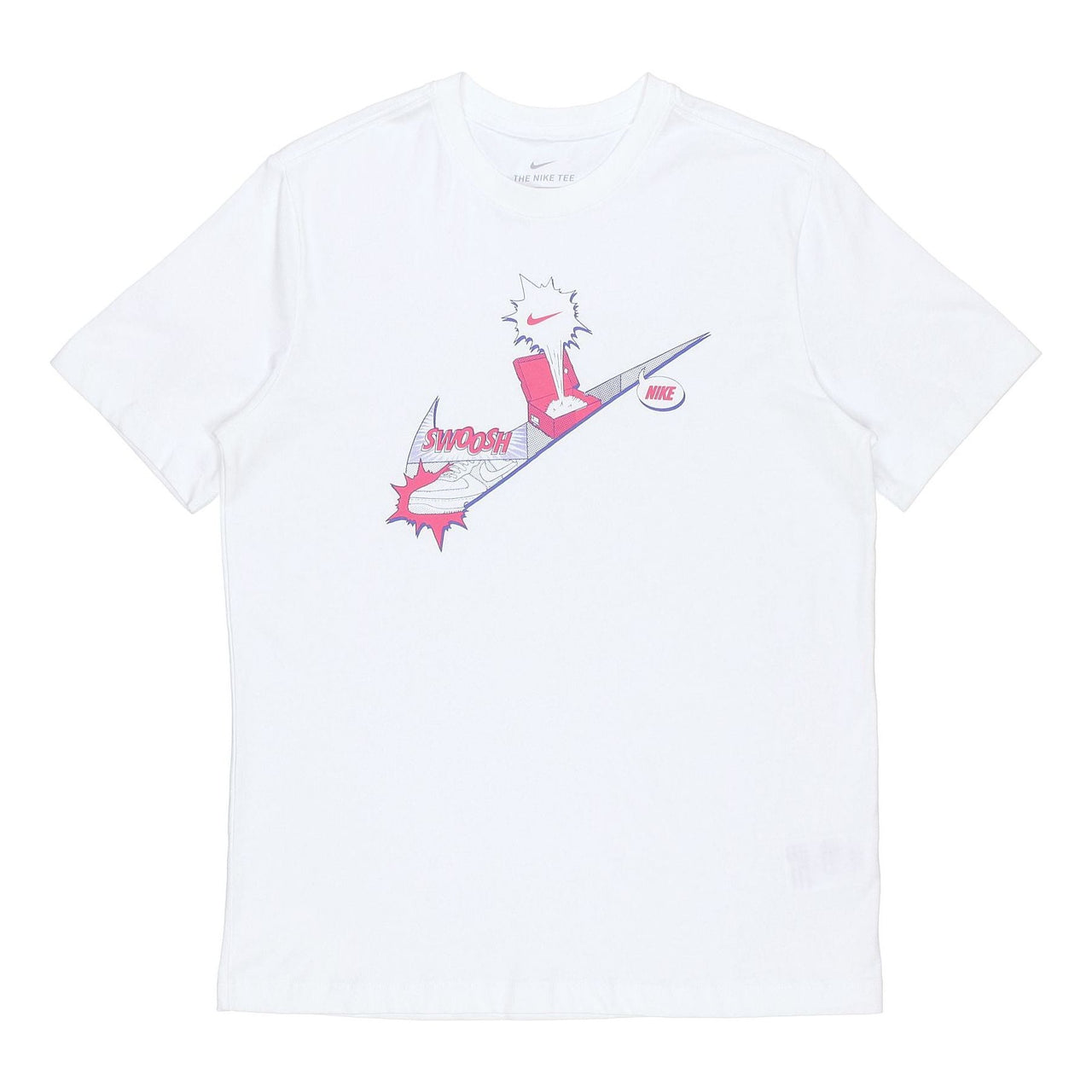 Nike Sportswear Shoe Printing Logo Sports Knit Short Sleeve White DH0057-100