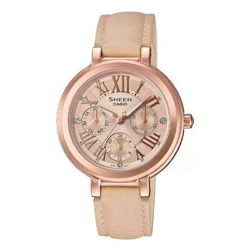 CASIO SHEEN Series Leisure Fashion Rose/Gold Rose Gold Analog SHE-3034GL-9AUDF