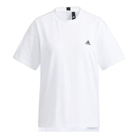 (WMNS) adidas Wording Loose Fit Sportswear T-Shirt 'White' HC2541