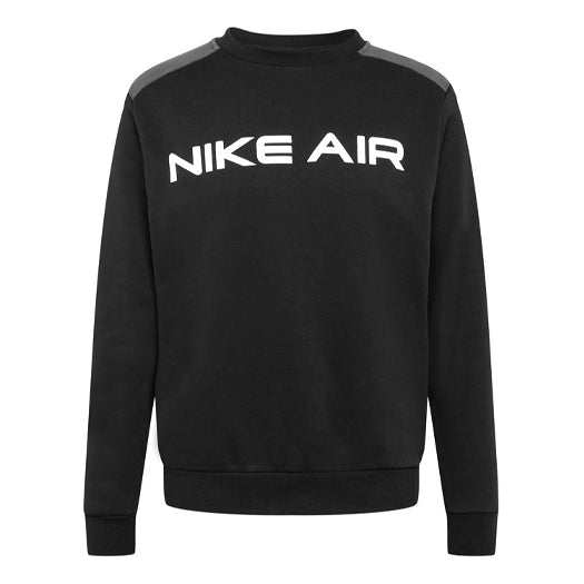 Men's Nike Air Logo Printing Round Neck Pullover Long Sleeves Black DA0220-010