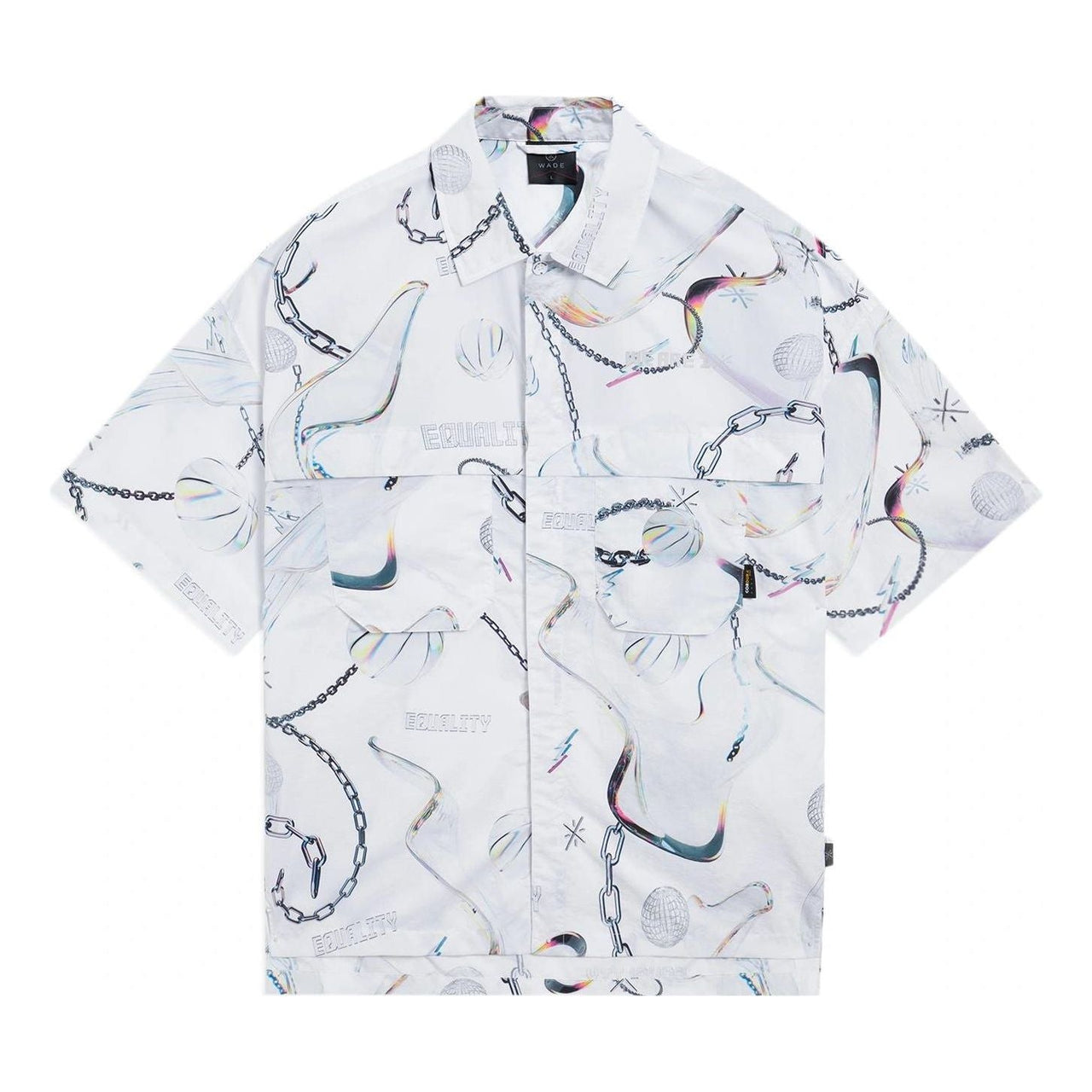 Li-Ning x Glare Way Of Wade Full Version Logo Shirt 'White Grey' ASHS445-1