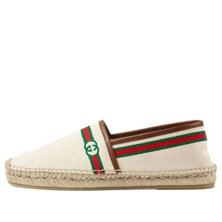 (WMNS) Gucci Embroidered Espadrilles 'Interlocking G - White' 646216-F6LZO-9099