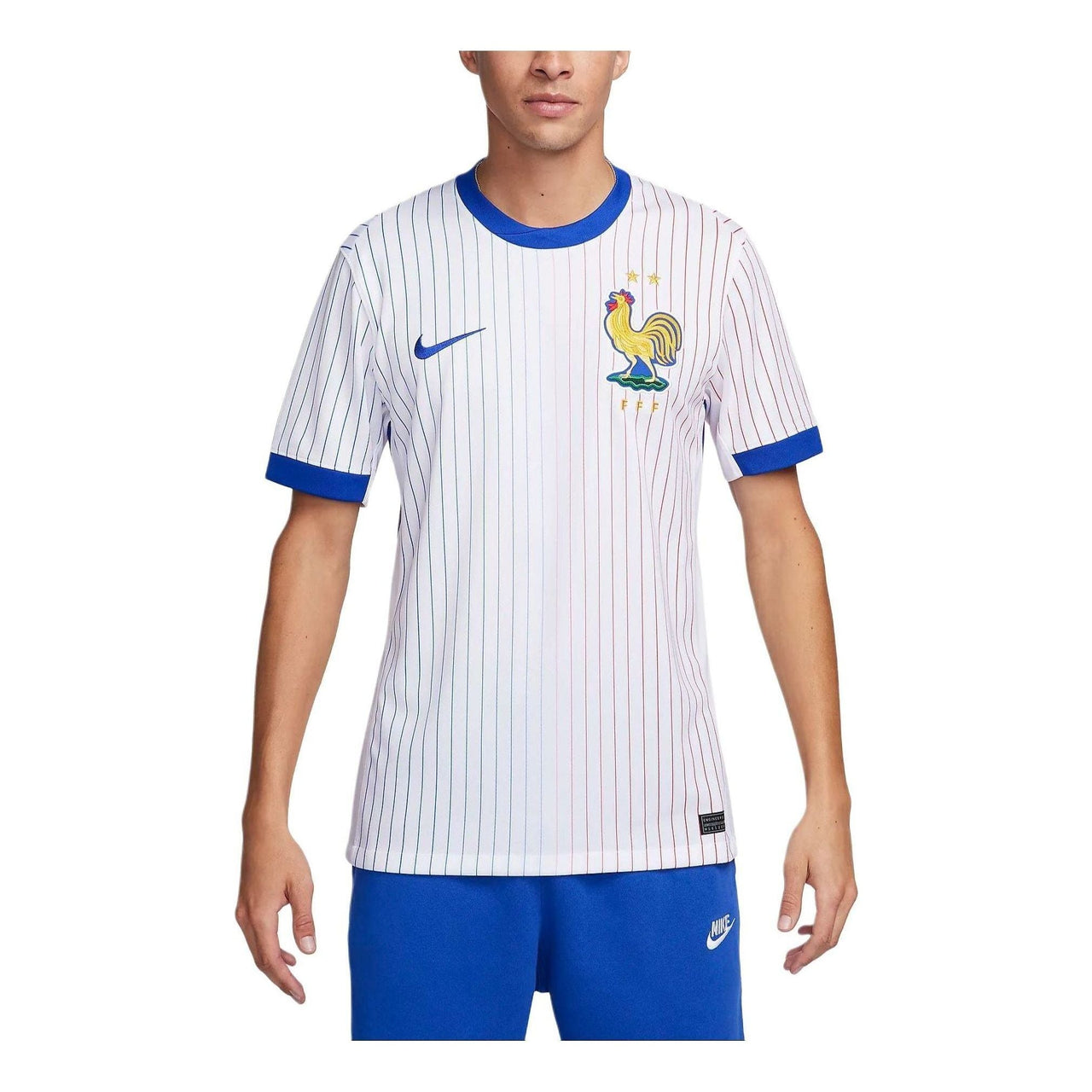 Nike France FFF 24/25 Stadium Away Soccer Jersey 'White Blue' FJ4273-100
