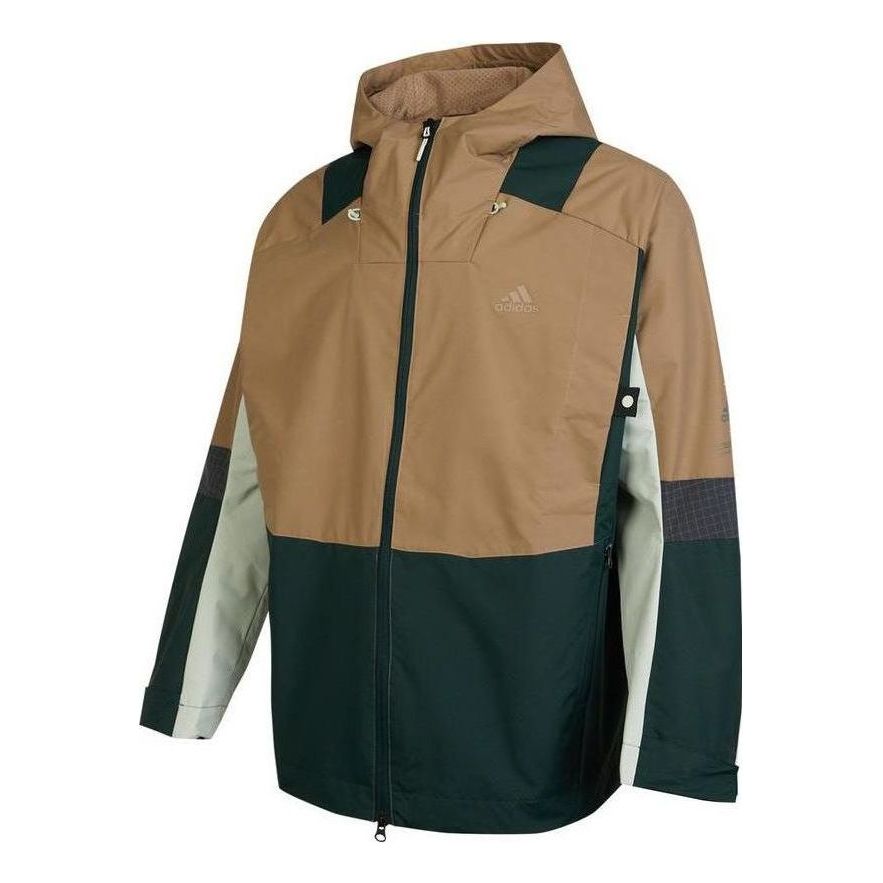 adidas Tech COMU Woven Jacket 'Brown Black' HR4437