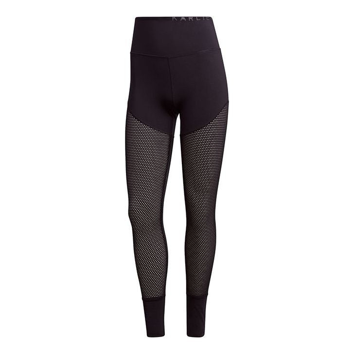 (WMNS) adidas Mesh Hw L Tight Gym Sports Training High Waist Leggings Black GI8582