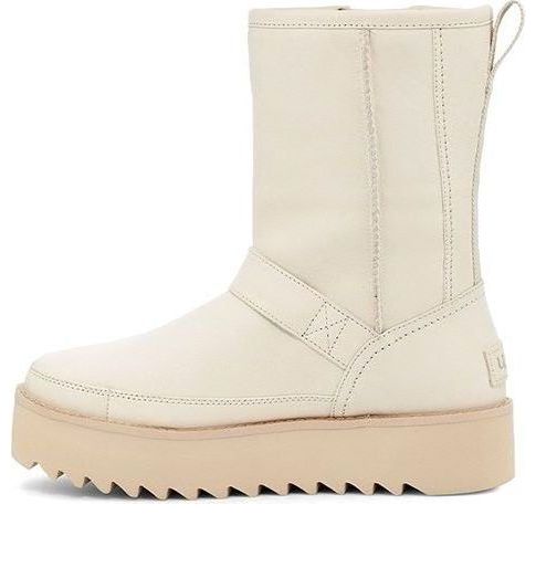 (WMNS) UGG Classic Rebel Biker Short Boot 'Bone' 1106913-BONE