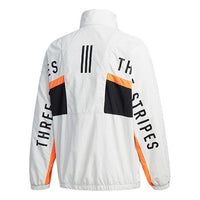 Men's adidas Mh Cb Jkt Back Alphabet Logo Printing Sports Stand Collar Jacket Autumn Gray HN8480
