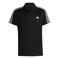 adidas Train Essentials Piqu 3-Stripes Training Polo Shirt 'Black' IB8107