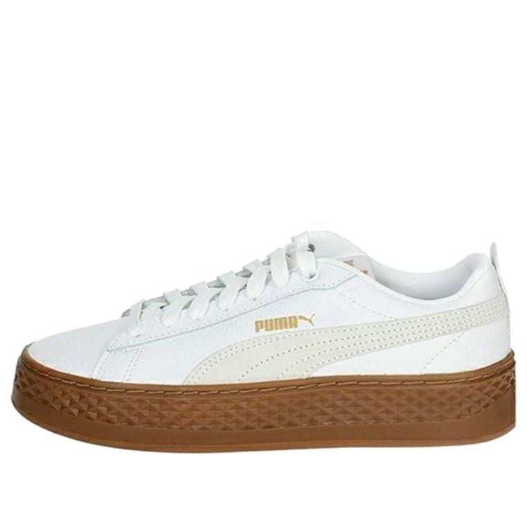 (WMNS) PUMA Suede Platform Leather Sneaker 'PUMA White' 366487-02