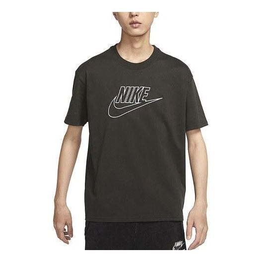 Nike Logo Printing Casual Round Neck Short Sleeve Red Green DR7826-355