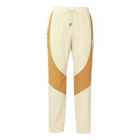 Air Jordan Flight Contrasting Colors Breathable Drawstring Sports Pants Yellow CV3175-275