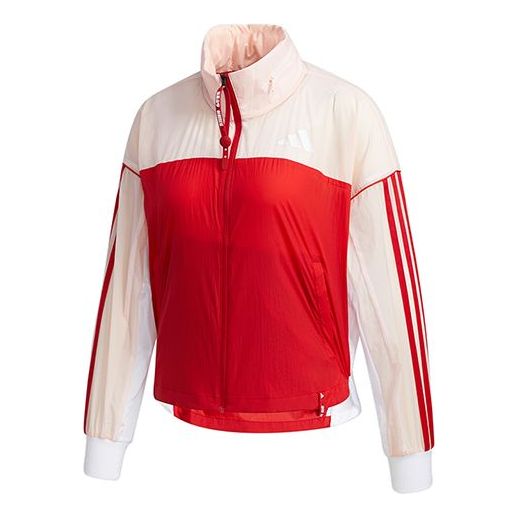 (WMNS) adidas CVA WB Colorblock Sports Jacket Red Pink Splicing GF0130