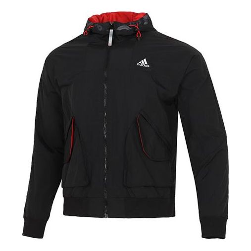 adidas Cny Lite Wvjk limited Casual Sports Woven Hooded Jacket Black HC0266