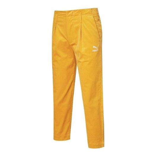 PUMA Corduroy Woven Pants 'Yellow' 534967-37