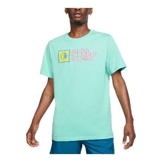 Nike Sportswear ALL "DAY NIGHT NIKE" T-shirt 'Teal' DH7486-307