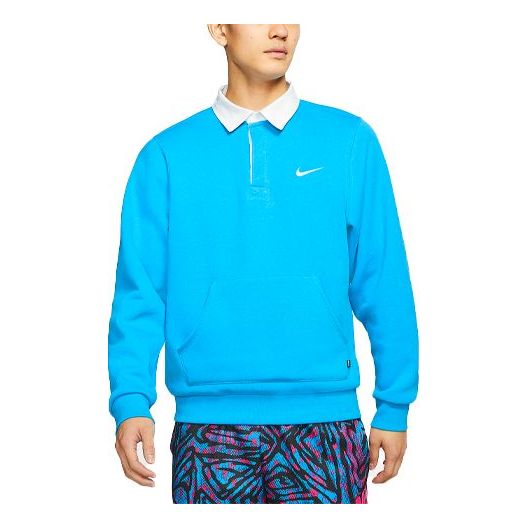 Men's Nike SB Skateboard Casual Sports Lapel Fleece Lined Blue CN5675-446