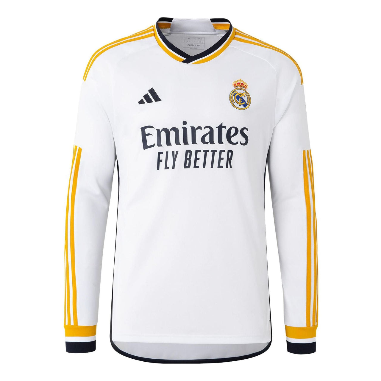 adidas Soccer Real Madrid 23/24 Long Sleeve Home Jersey Asia Sizing 'White' IB0018