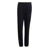 Men's adidas originals x Disney Crossover Solid Color Logo Casual Bundle Feet Sports Pants/Trousers/Joggers Black HF4926