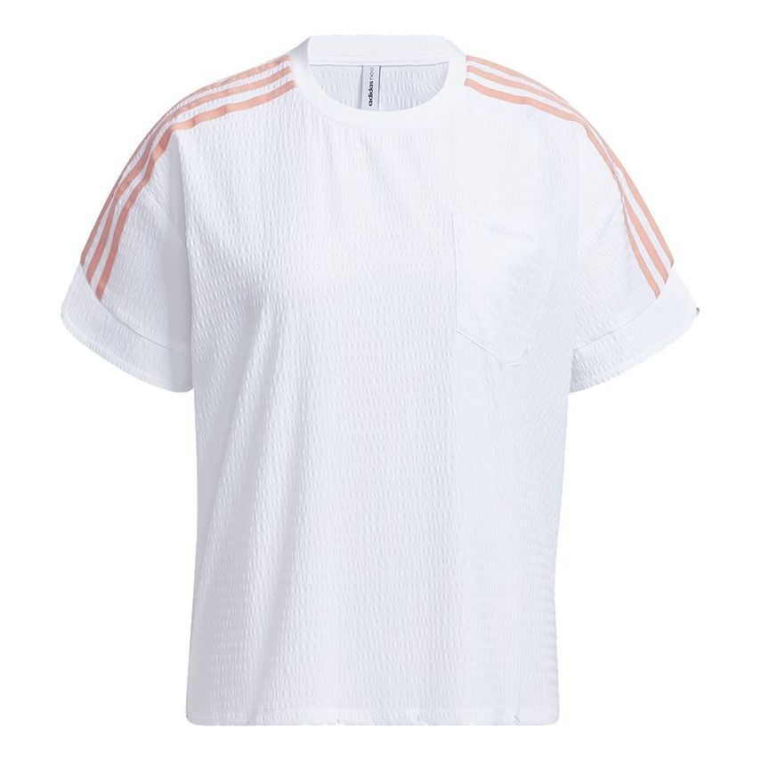 (WMNS) adidas neo Cs Jun Woven Tee Casual Sports Breathable Side Stripe Short Sleeve White GP5461