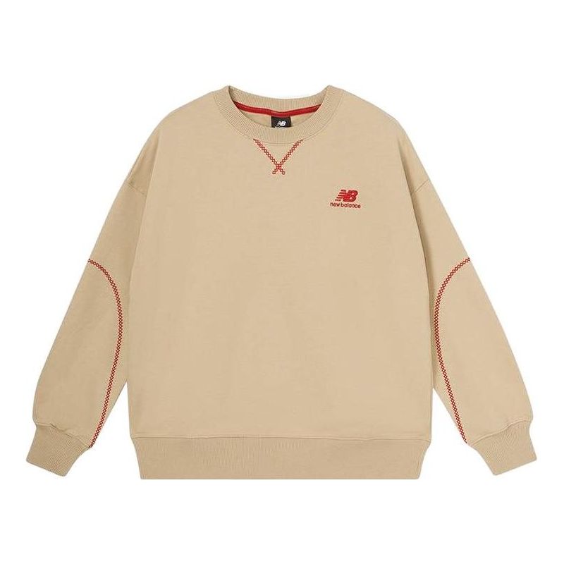 (WMNS) New Balance Athletics LNY French Terry Crewneck 'Brown' AWT31570-BNN