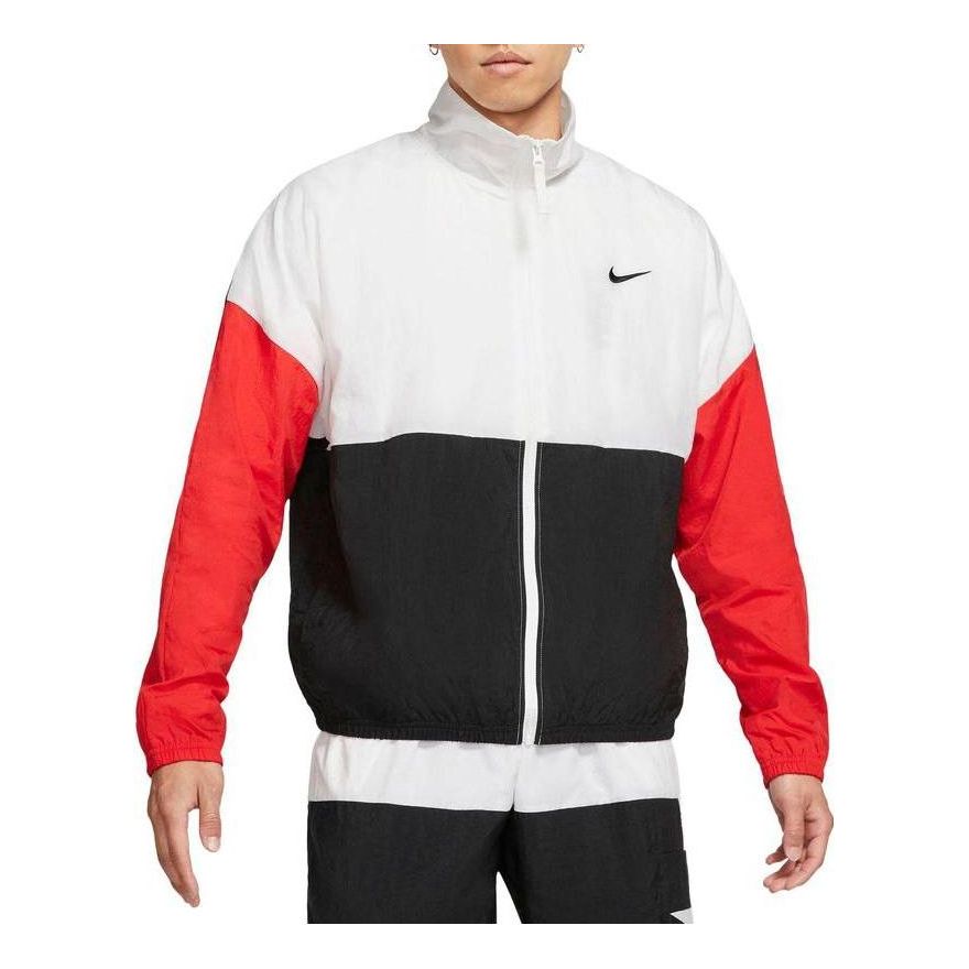Nike Starting 5 Basketball Jacket Coat Full Zip 'Black Red White' CW7348-101