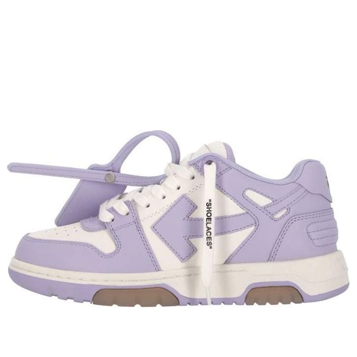 (WMNS) Off-White Out Of Office Calf Leather Sneaker 'Purple White' OWIA259F22LEA0010136