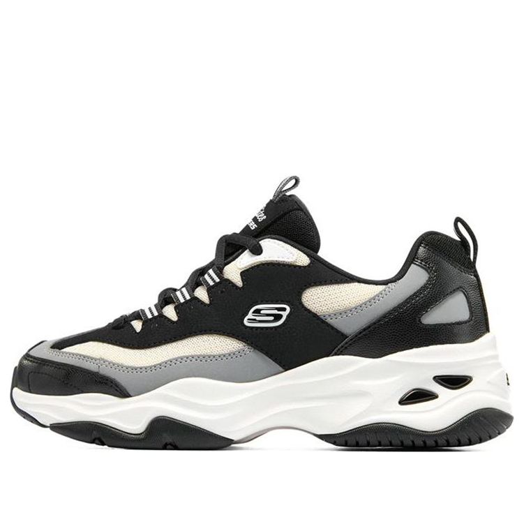 (WMNS) Skechers D'lites 4.0 'Grey Black' 896144-BKW