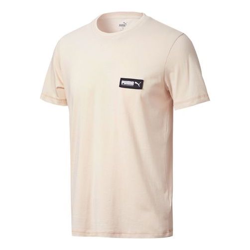 PUMA Fuslon Minimalistic Chest Alphabet Logo Label Short Sleeve Khaki 582687-65