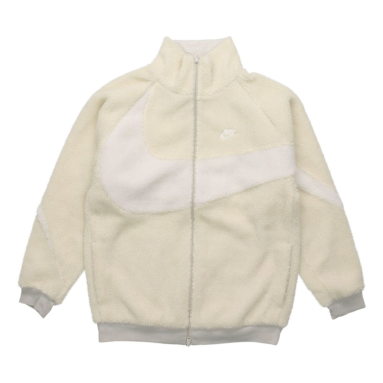 Nike Big Swoosh Reversible Boa Jacket (Asia Sizing) 'Cream White' BQ6546-070