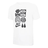 Nike HBR Open Logo T-shirt 'White Black' DR7814-100