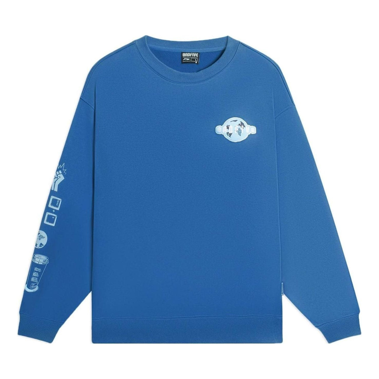 Li-Ning BadFive Graphic Sweatshirt 'Blue' AWDSC01-4