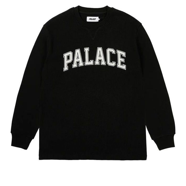 Palace Waffle Long-Sleeve T-shirt 'Black' P26ES025