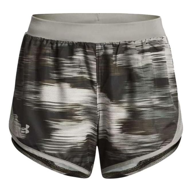 (WMNS) Under Armour Fly-By 2.0 Printed Shorts 'Grey' 1350198-502