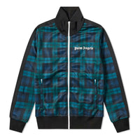Palm Angels Black Watch Tartan Track Jacket 'Navy Green' PMBD001E20FAB0041201