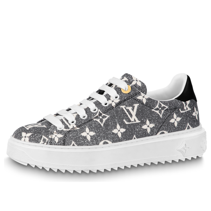 (WMNS) LOUIS VUITTON Time Out Sneakers 'Grey Denim Monogram' 1AAW2Q