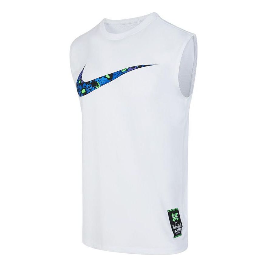Nike Dri-fit Sleeveless Basketball T-shirt 'White' FQ0357-100