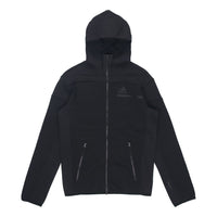 adidas Sports Stylish Zipper Hooded Jacket Black GM6531
