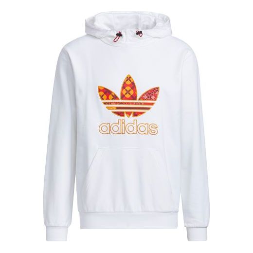 Men's adidas originals CNY Contrasting Colors Logo Large Logo Printing White HD0314